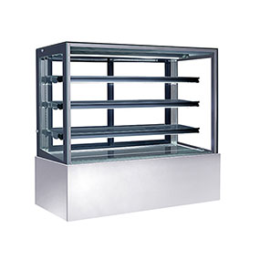 Standing up Commercial Glass Bakery Cake Display Case Refrigerated